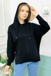 156684 Kapsonlu Yirtmacli Ince Sweatshirt